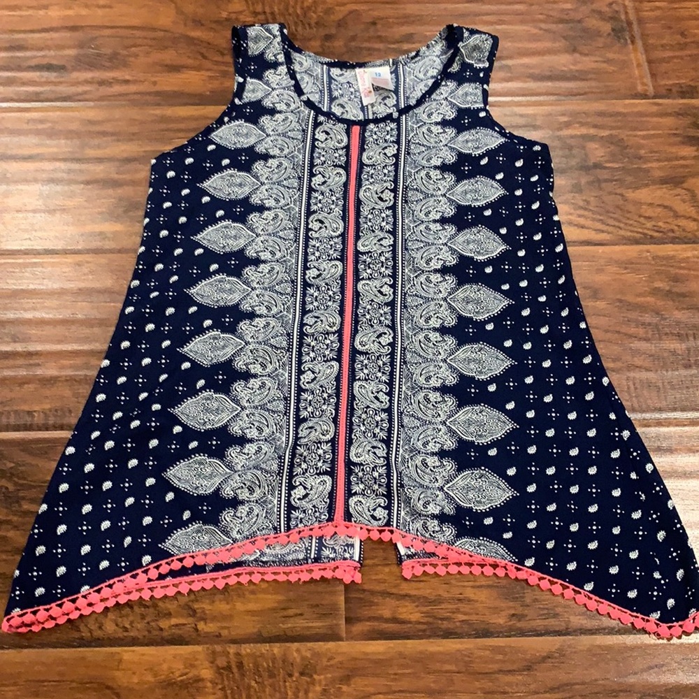 Japna Kids Size 12 Light Flowy Paisley Tank Top